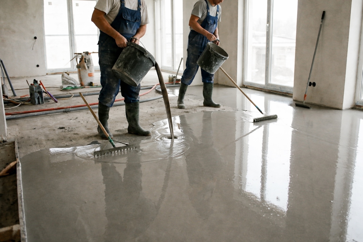 Realizace samonivelační podlahy